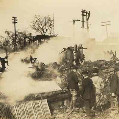Postcard, Shaler, C.A. Shaler Company Fire.