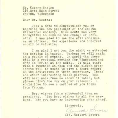 The congratulate note on new Postion President