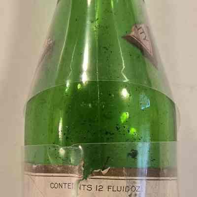 Bottle, Star & Crescent Soda, Green Glass, Lemon