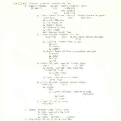 Olson Family Tree