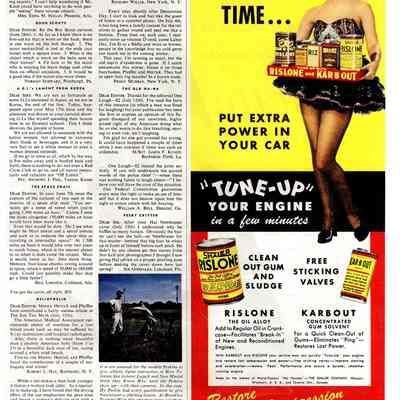 Advertisement, Shaler, Rislone and Karbout, Collier's 1947