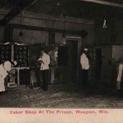 Postcard, Corrections, Wisconsin State Prison, Baker Shop