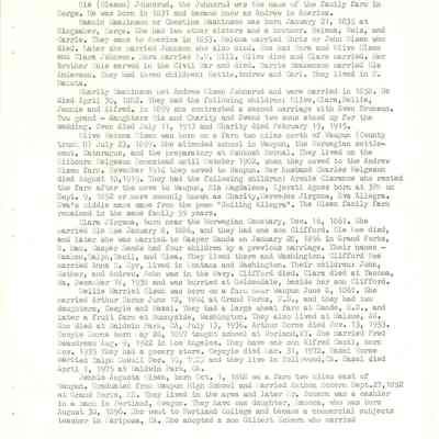 Olsen family narrative - page 1 of 2