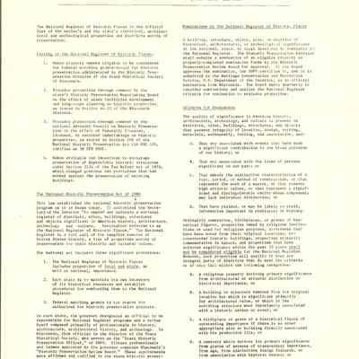 National Register of Historic  Places