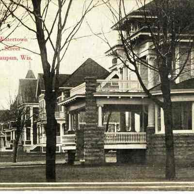 Postcard, Houses, South Watertown, Hooker