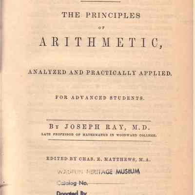 THE PRINCIPLES OF ARITHMETIC: Origformat: Other