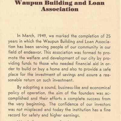 Waupun Savings and Loan Assciation