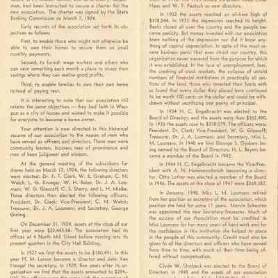 Historical info on Waupun Savings and Loan