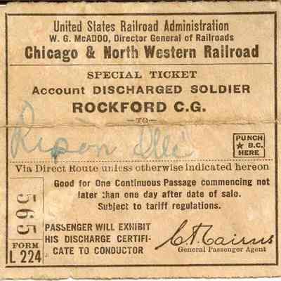 Special train ticket