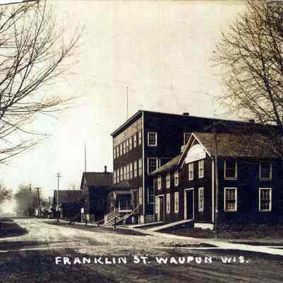 Postcard, Franklin St., J S Morris