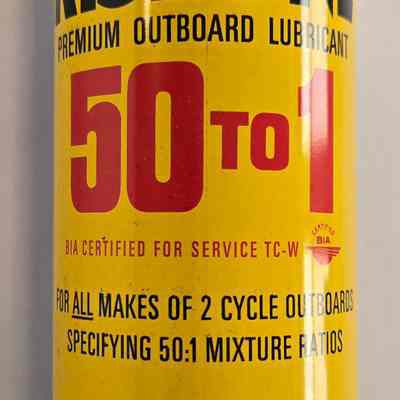 Can, Shaler, Rislone, Premium Outboard Lubricant, 50-1, 1 Pint