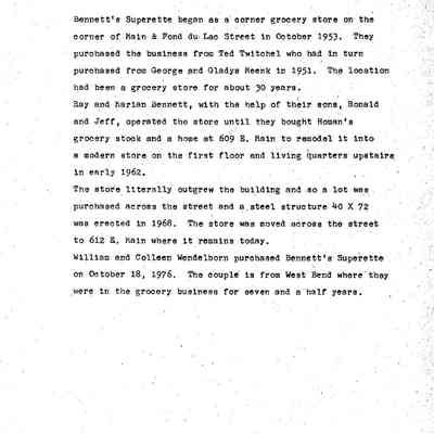 Bennett's Superette