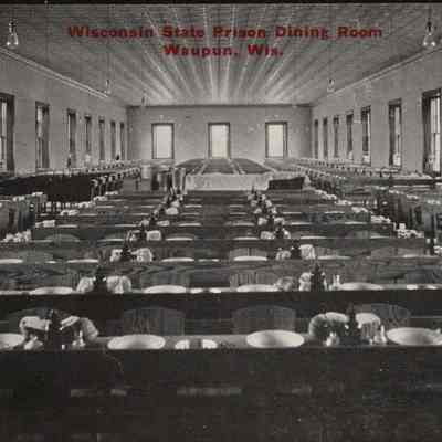 Postcard, Corrections, Wisconsin State Prison, Dining Room
