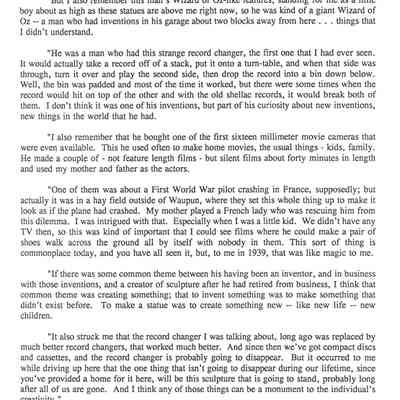Page from booklet "A Very Large Wizard of Oz"