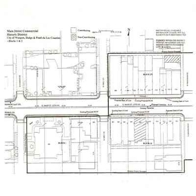 Map - Main street, blocks 1 & 2