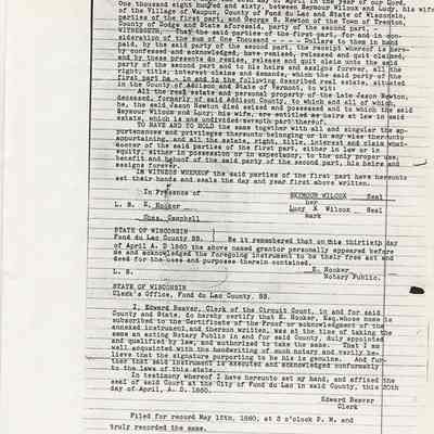 Quit Claim Deed--WIlcox to Newton
