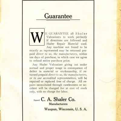 Shaler advertising booklet.