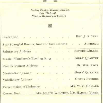 Commencement Program.