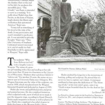RIPON Magazine-1999-article on Shaler.