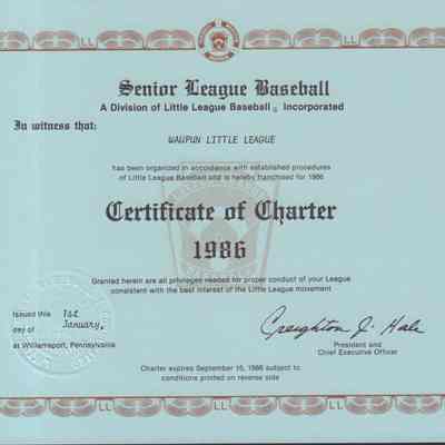 Charter, 1986 Senior League