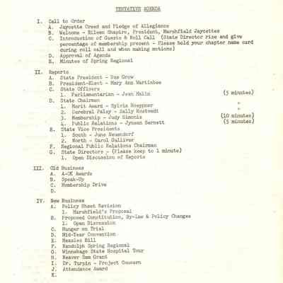 Marshfield Agenda, Oct. 12, 1968
