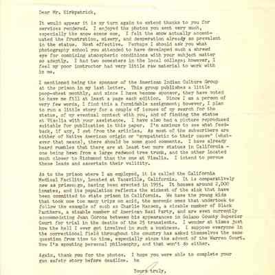 AThank You Letter to the Society