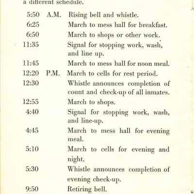 Visitor's booklet from the Prison.