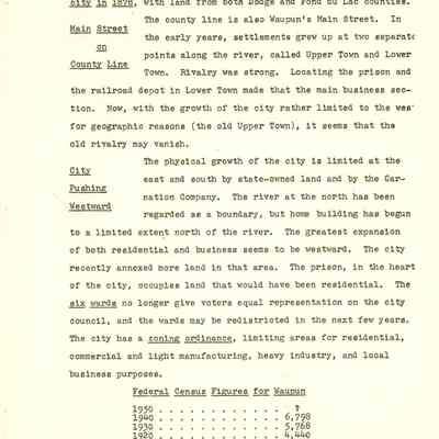 County Line/ Pushing Westward/Census
