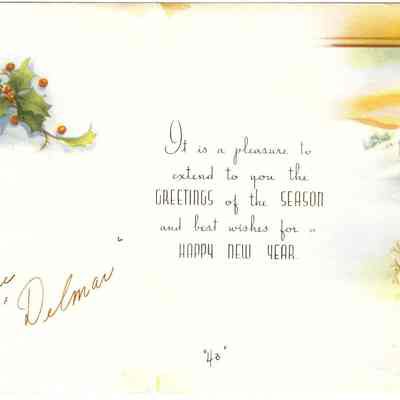 Greeting card from 1943