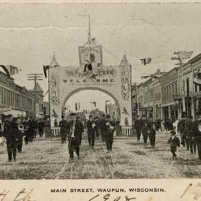 Postcard, Parade, Homecoming, July 1908