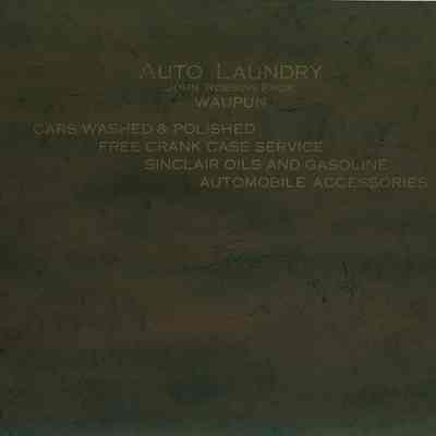 Advertisement, Auto Laundry Service Station, John Robbins