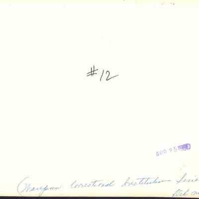 Back of photo of license plates made at Waupun prison