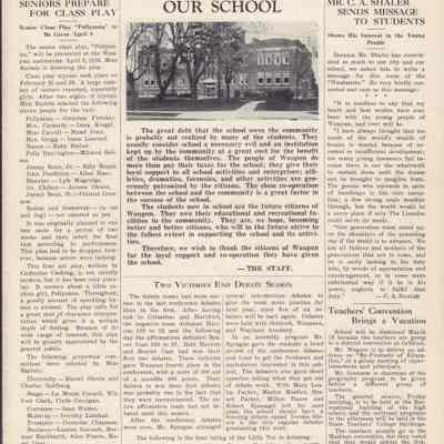 THE WAUBUNITE NEWS (March 17 1932) Waupun H.S newspaper