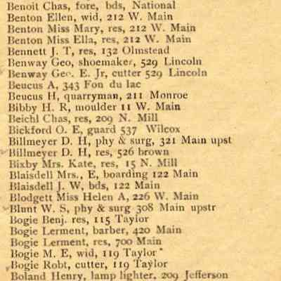 Waupun Directory 1898