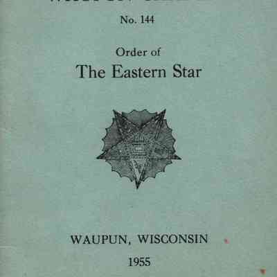 Program, Order of Eastern Star, Waupun Chapter #144, 1955