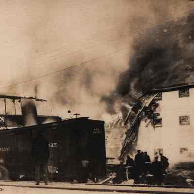 Postcard, Shaler Fire