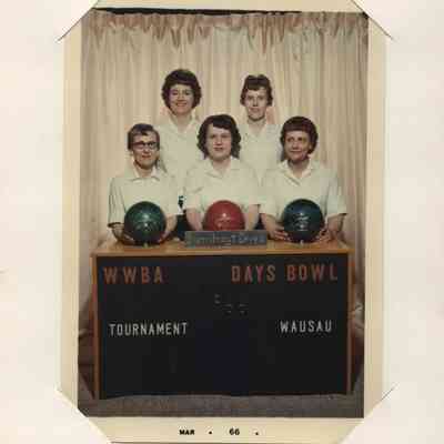 Photograph, Bowling, 1966, Damsteegt Drugs, WWBA Wausau, Tulip Lanes