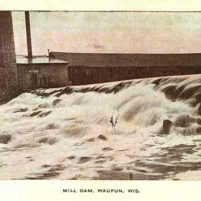 Postcard, Canning Factory, Stone Mill & Dam