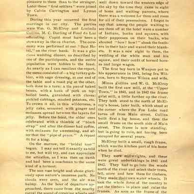 Page from Historical Sketch of Waupun