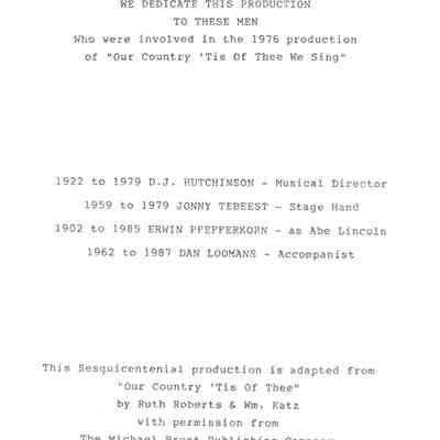 Sesquicentenial 1839 - 1989.