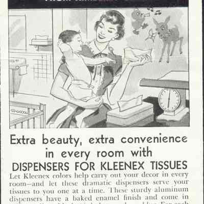 Newspaper Ad, Hints for Homemakers, Kleenex