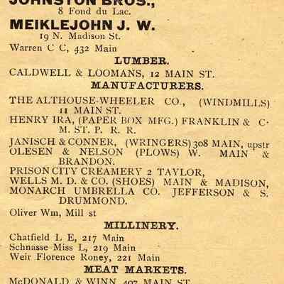 Waupun Directory 1898