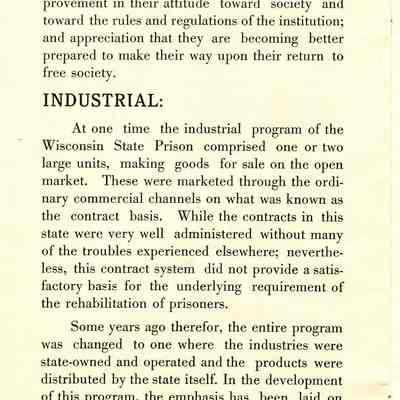 Visitor's booklet from the Prison.