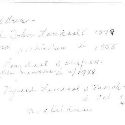 Henry Nyland Landaal's family tree.