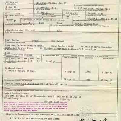 Attached form to the back.