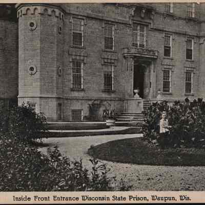 Postcard, Corrections, Wisconsin State Prison, Inside Front Entrance, Leary's Service