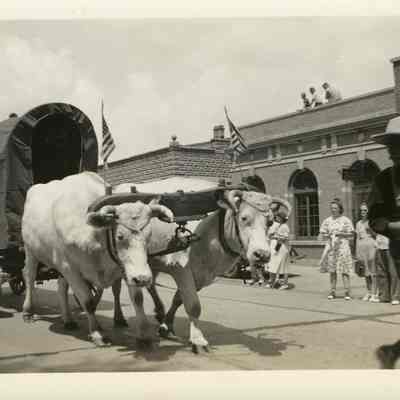 Photograph, Parade, Covered Wagon