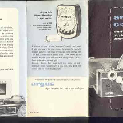 Advertisement, Argus C-3 35mm, Camera