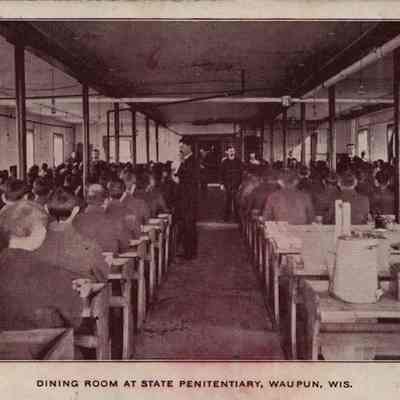 Postcard, Corrections, Wisconsin State Prison, Dining Room at State Penitentiary