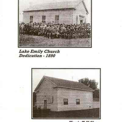 Back page: pictures of church then and in1998